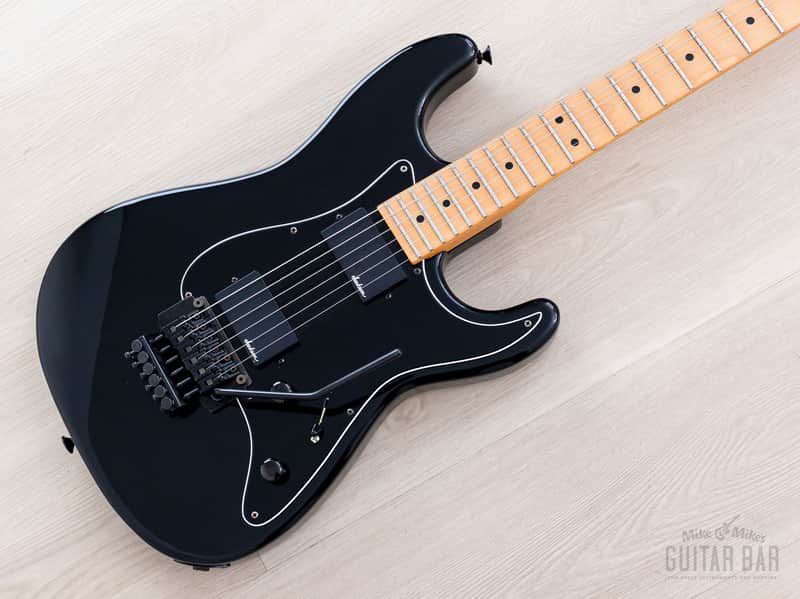 1988 Charvel by Jackson 1A2H Superstrat Black HH w/ Locking Tremolo, Japan