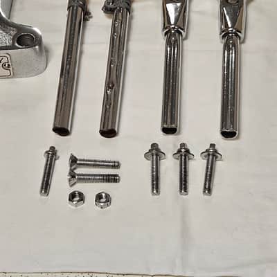 Vintage 1970s Slingerland Super Set-O-Matic Double Tom Holder Mount Complete image 13
