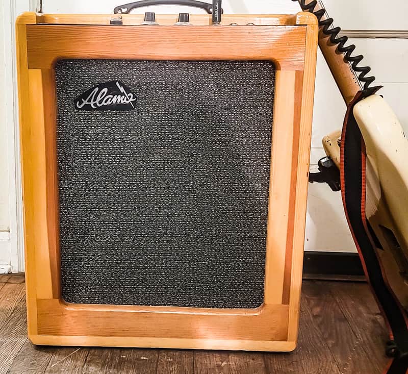 Alamo Challenger Guitar Amp Jensen 10" Tube  1964 Natural Wood image 1