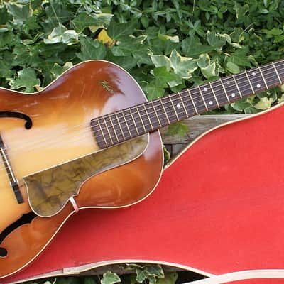 Beautiful True Vintage All Original 1956 Hofner Congress Archtop Guitar, Brunette Sunburst & OHC image 1