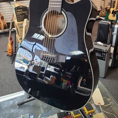 Takamine GD30CE-12 BLK G30 Series 12-String Dreadnought Cutaway Acoustic/Electric Guitar - Gloss Black image 2