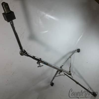 Ludwig 70s Double-Tom Drum Clip Mount Hercules Tube-Leg Tripod Chrome Blue/Olive image 1