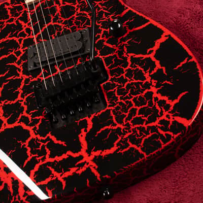 B.C. Rich Gunslinger Retro II with Floyd Rose - Red Crackle image 8
