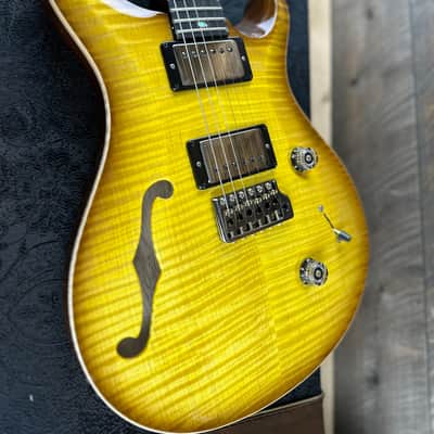 PRS Wood Library Custom 24 Semi-Hollow Flame Maple 10 Top Korina Body/Neck Ebony FB - Livingston Lemondrop 394891 image 14