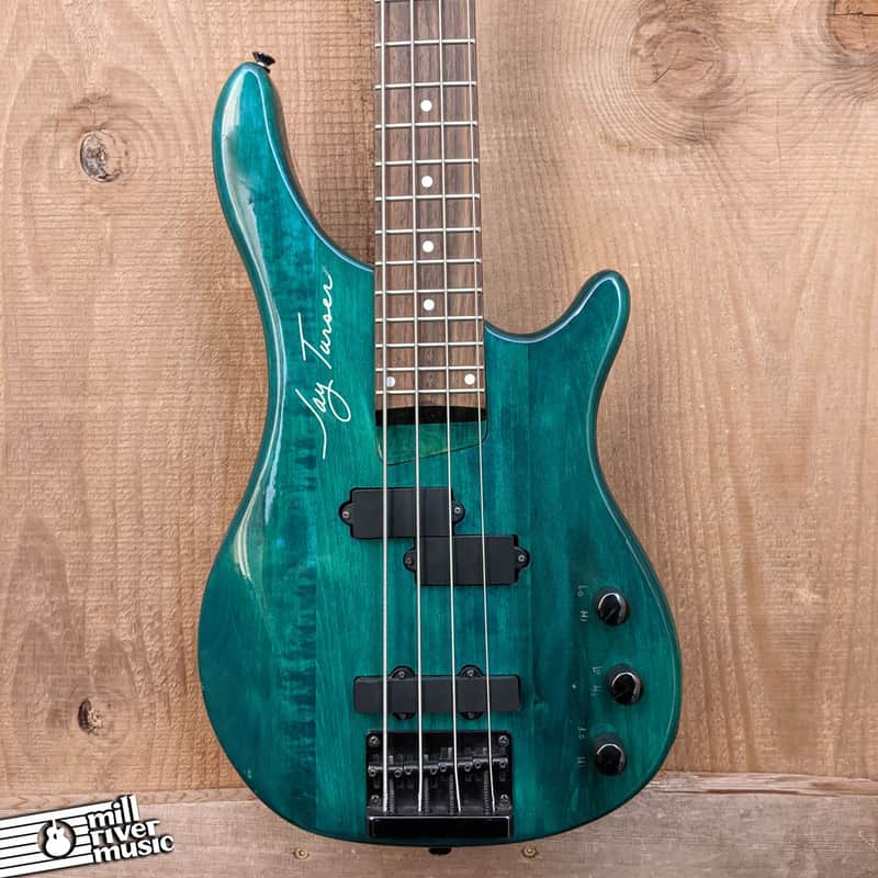 Jay Turser P/J Passive Electric Bass Aqua Used image 1