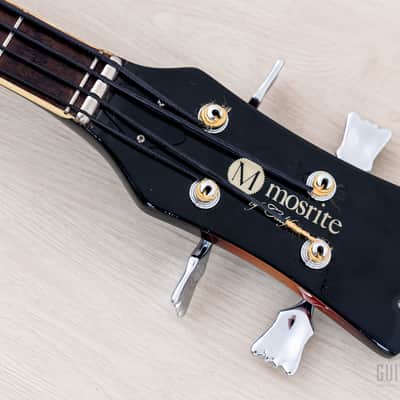 1966 Mosrite Combo Vintage Semi-Hollow Bass Sunburst, Near-Mint w/ Case, Hangtag image 4