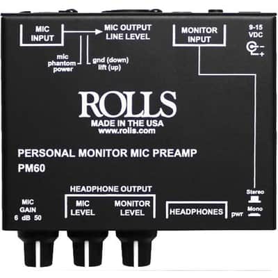 Rolls PM60 Personal Monitor Mic Preamp image 1