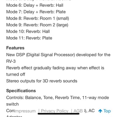 Boss RV-3 Digital Reverb/Delay WOW WOW WOW image 7