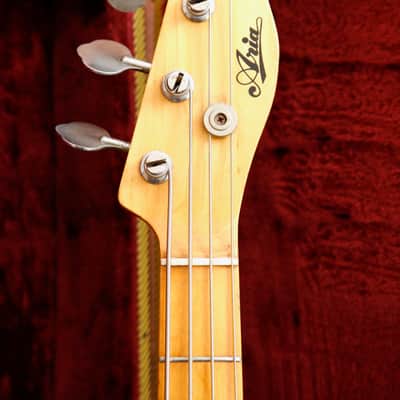 Aria T P-Bass Style Bass Guitar Vintage White Made In Japan Pre-Owned image 3