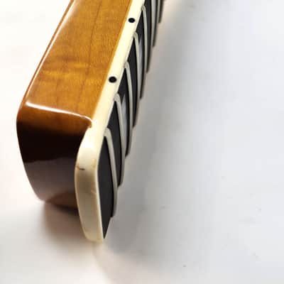 Brio Binded Maple Rosewood Fingerboard S-Style Neck w Block Inlays - Poly image 5