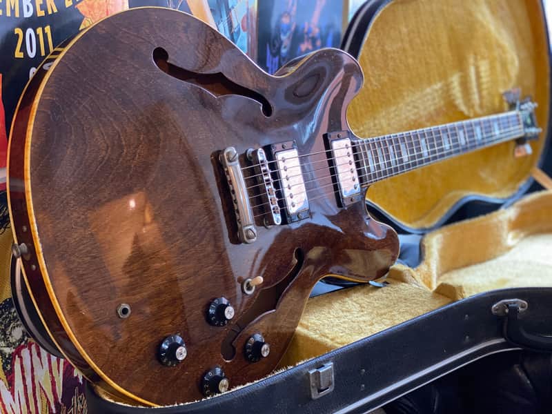 Greco Japanese Vintage SA700 Semi-Acoustic 1977 Walnut Japan MIJ w/ HSC - Very Good