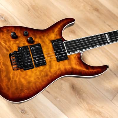 ESP E-II Horizon FR-II Left-Handed Guitar w/ Case – Tiger Eye Sunburst image 9