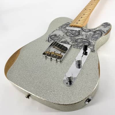 2017 Fender Brad Paisley Road Worn Telecaster – Silver Sparkle image 2