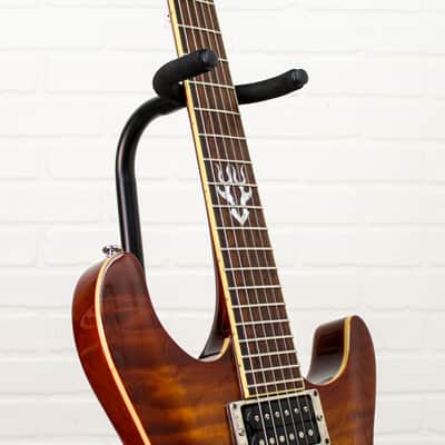 Preowned 2003 Ibanez SZ520QM Electric Guitar - Gold Amber Burst image 9