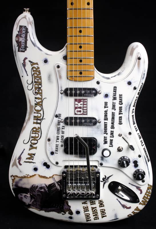 Custom Painted and Upgraded Ultra Rare (MIK) Mid 80's Arbor T-516 Guitar - Aged and Worn With Custom Graphics and Matching Pickguard image 1