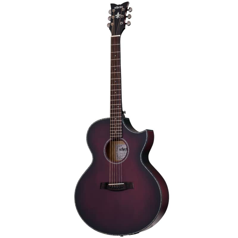 Schecter 3710 Orleans Stage Cutaway Acoustic w/ Electronics Vampyre Red Burst Satin image 1