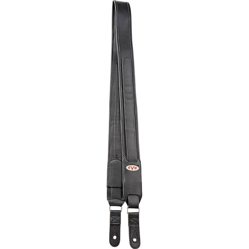 EVH Premium Leather Signature Guitar Strap 42-Inch 2-inch Strap - Black image 1