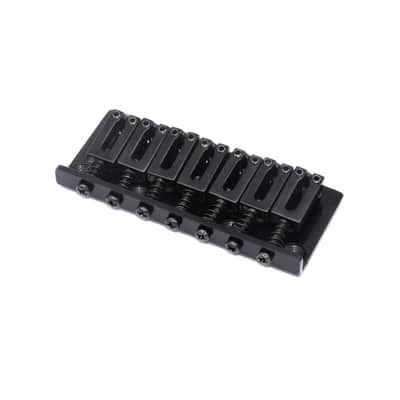 KD By AxLabs 7-String Hardtail Bridge - String-Through-Body, 10.5 mm Spacing - Black image 1