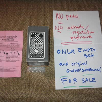 very lightly handled Electro Harmonix EMPTY CARDBOARD BOX + orig Owner's Instructions ONLY for Chillswitch Momentary Line Selector (NO pedal, NO warranty / registration paperwork) specifically from 2012 (can be home for different year Chillswitch pedal) image 1