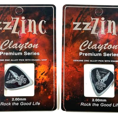 Clayton Guitar Pick Premium Series Zinc Alloy 2.00mm Two Picks