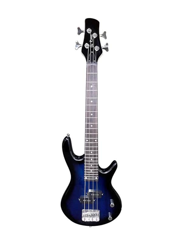 De Rosa GBJR-BLS Junior Maple Neck 4-String Electric Bass Guitar w/Gig Bag, Strap, Strings & Cable image 1