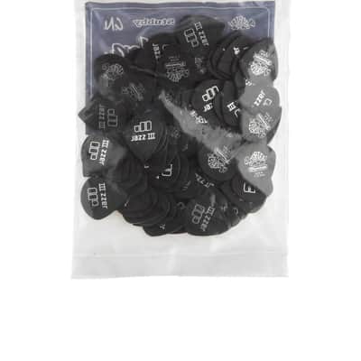 Dunlop 482R1.50 Tortex® Pitch Black Jazz III Guitar Picks 72 Picks image 2