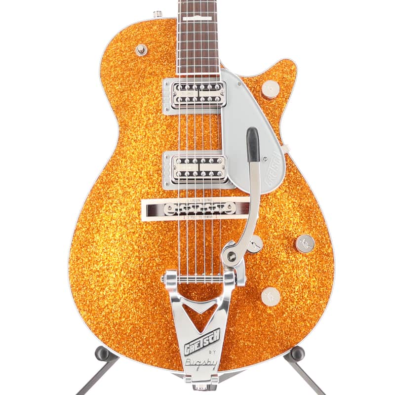 Gretsch G6129T-89 Vintage Select '89 Sparkle Jet with Bigsby, Gold Sparkle, Fully Tested (T1) (92910) image 1