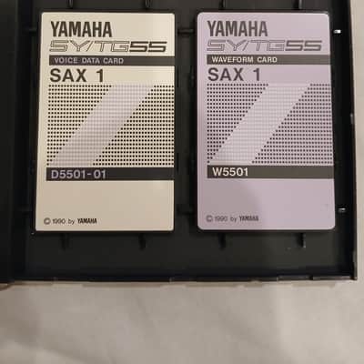 Yamaha Sax 1 Voice and Waveform Card Set In Case for SY / TG 55 Synths image 2