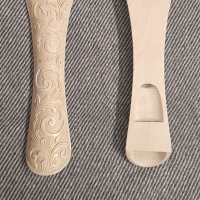 5 Strings Double-Bass Tailpiece 3/4 size Hand Carved in Boxwood Material image 1