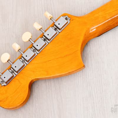 1966 Fender Musicmaster Offset Vintage Guitar Olympic White, Slab Brazilian Board w/ Case image 5