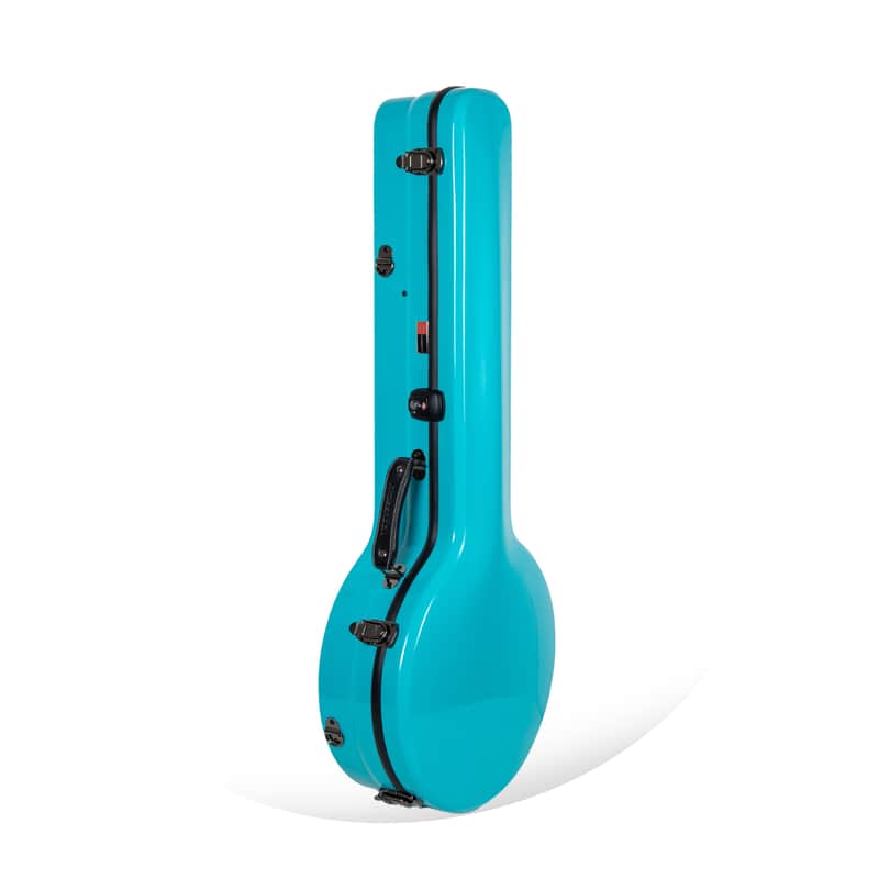 Crossrock Fiberglass Banjo Case-Fits Mastertone & Most 5-String Styles, with Interior Compartment, Backpack Straps, Hygrometer, TSA Lock-Mint Blue (CRF2023MBJMB) image 1