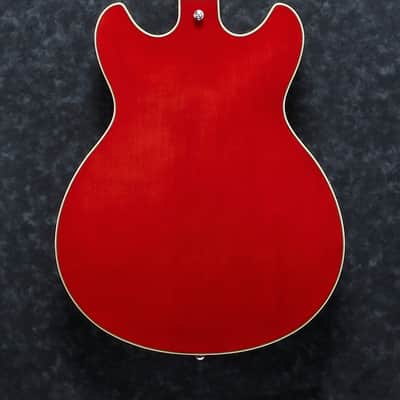 Ibanez AS7312-TCD 12-String Semi-Hollow Body Electric Guitar Transparent Cherry Red image 4