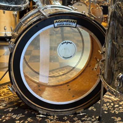 VINTAGE 1960's-70's Slingerland Mixed Era Drum Set in Black Diamond Pearl - 14x20, 9x13, 16x16 image 6