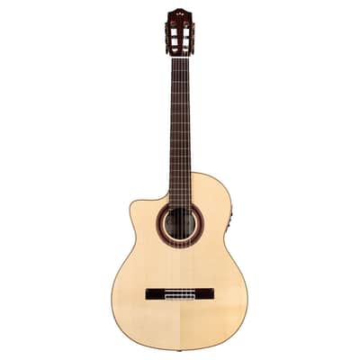 Cordoba Iberia GK Studio Negra Left Handed Cutaway A/E Nylon String Guitar image 2