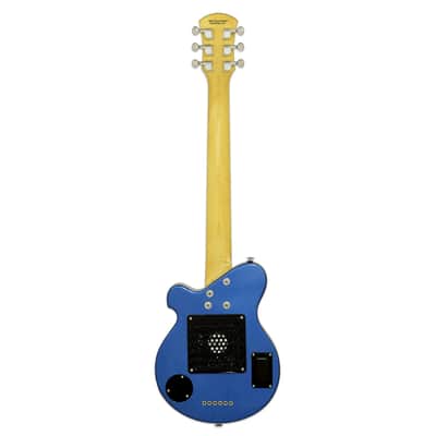 Pignose PGG-200-BLPL Basswood Body Bolt-On Maple Neck Mini/Travel Built-In Amp 6-String Electric Guitar w/Gig Bag image 2