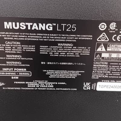 Fender Mustang LT25 25-Watt 1x8" CLEAN Digital Modeling Guitar Combo 2019 - Present - Black image 3