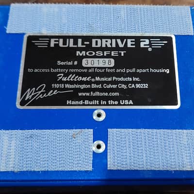 Fulltone Full-Drive 2 Mosfet OD Pedal 2007 - 2018 USA image 9