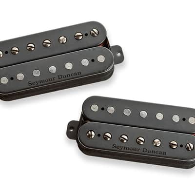 Seymour Duncan Pegasus (bridge) / Sentient (neck) 7 string humbucker pickup set - black image 1