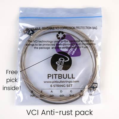 Pitbull Electric Guitar Strings Silver Series SEG 09-42 SL SET Free Pick image 3