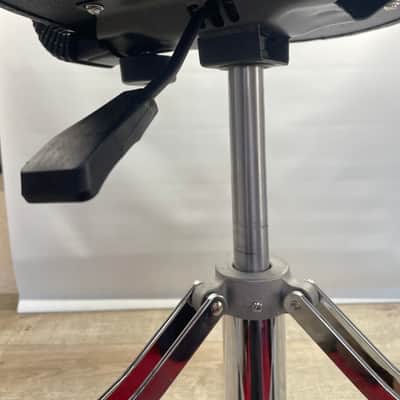 Drum Throne with Backrest, Heavy Duty Adjustable Hydraulic Drum Chair Motorcycle Style Seat image 4