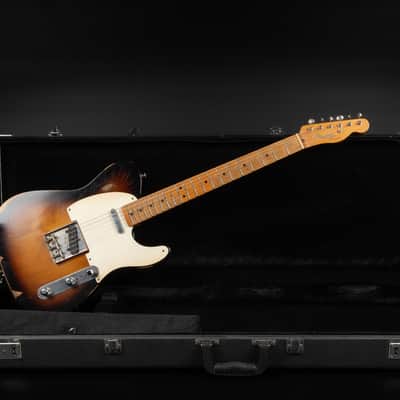 2008 Fender Road Worn '50s Telecaster with Maple Fretboard - 2-Color Sunburst | Vintage Aged Relic Nitro Finish 3.19kg | Case image 2