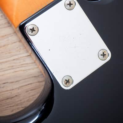 1986 Squier by Fender Stratocaster '62 Vintage Reissue Black Slab Board, Japan MIJ image 14