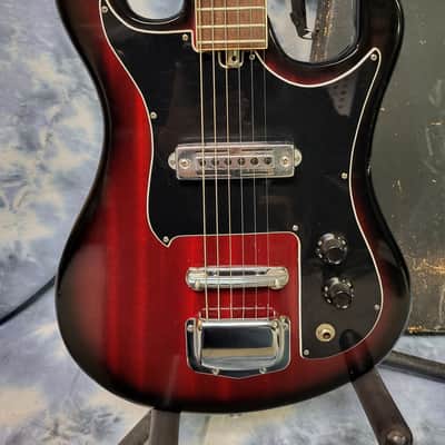 Vintage RARE 1965 Daimaru By KAWAI Model 802 Japan Redburst Pro Setup New Strings Original Hard Shell Case image 2
