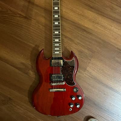 Gibson CME Exclusive SG Standard with T-Type Pickups, Tortoise Pickguard 2018 - Cherry image 1