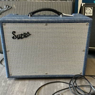 Supro 1622RT Tremo-Verb 25W 1x10 Combo 2015 - Present - Blue Rhino Used plus foot switch image 1