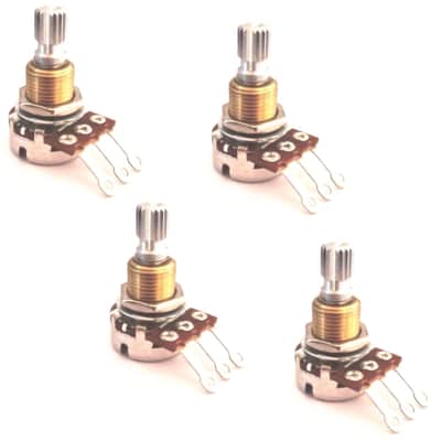 Bourns 25K Audio Taper Mini Guitar Pots-Split Shaft (4) For EMG Active Pickups