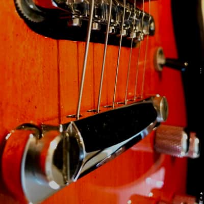 J.W. Van SG style neck through Electric guitar Cherry Burst image 5