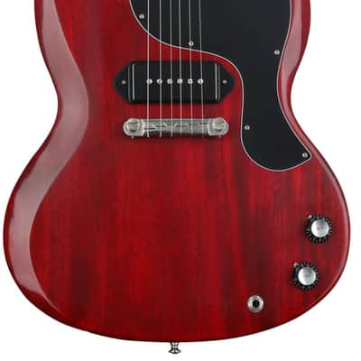Gibson Custom 1963 SG Junior Reissue Lightning Bar Electric Guitar - Cherry Red VOS image 2