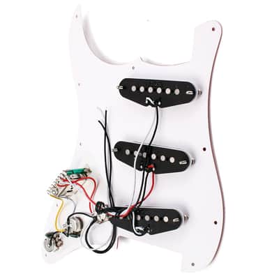 Stratocaster Style Loaded SSS Guitar Pickguard and Pickup, White image 2