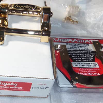 Bigsby® B5G Pinless & Vibramate V5G-Short Tail Mount Kit~GOLD~Gibson SG~Tighter Spaced PG`s~USA~Brand New image 5